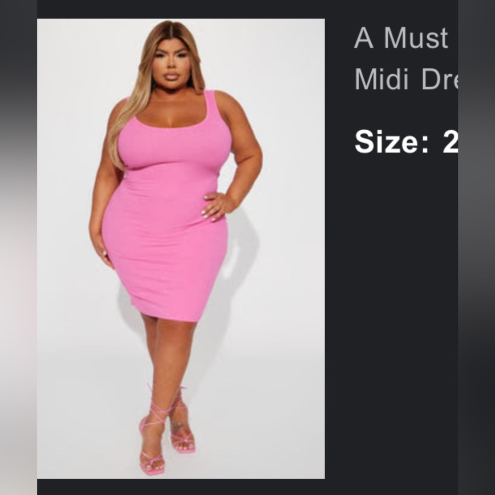 Pink Midi Dress